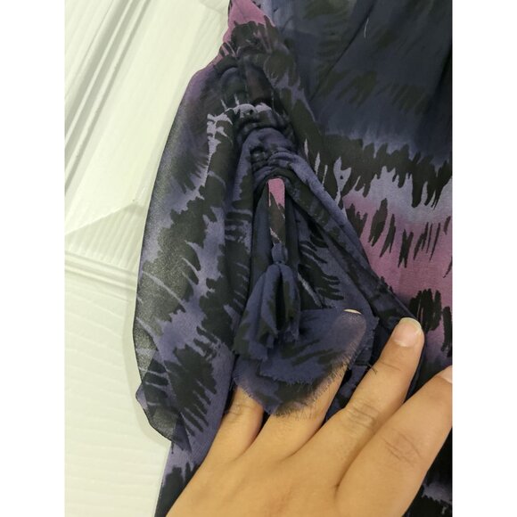 Misa Los Angeles Tie Dye Print Layered Short Sleeve Mini Dress Size Medium - Picture 6 of 7